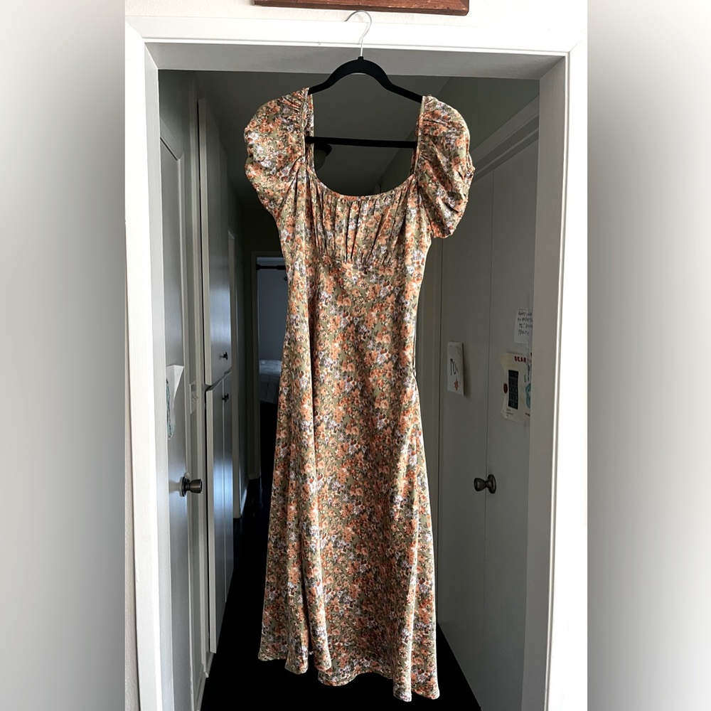 Silk Floral Dress